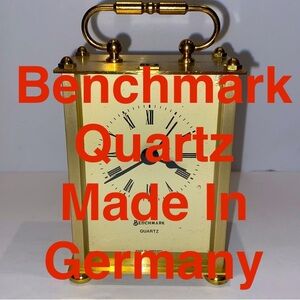 Brushed Brass Battery Operated Clock WORKS